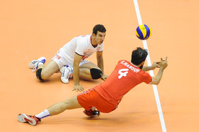 دیدار والیبال تیم‌های ملی ایران و لهستان